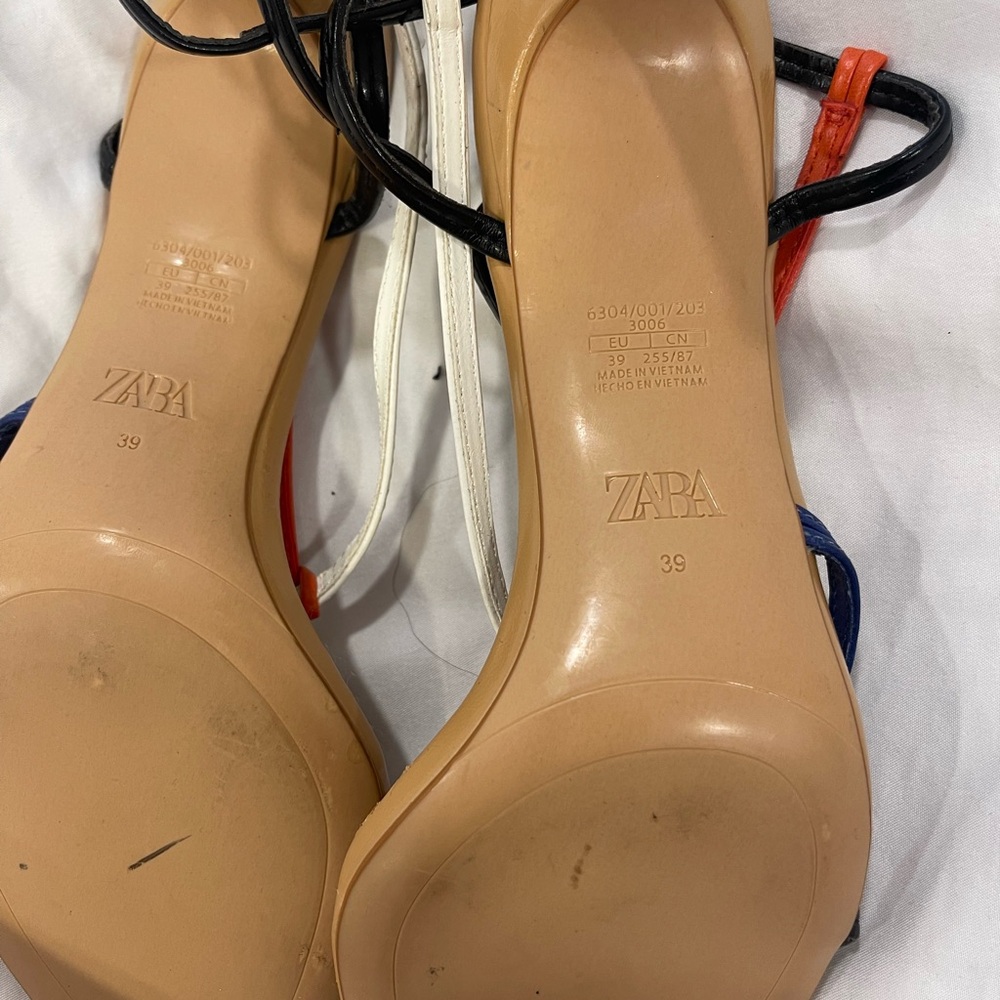 Zara Elegant Multicolor Strappy Sandal heels! Rare!! - Picture 11 of 16